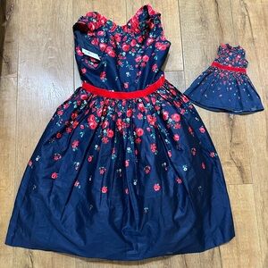 Janie and Jack Girls Dress and matching American Girl doll dress